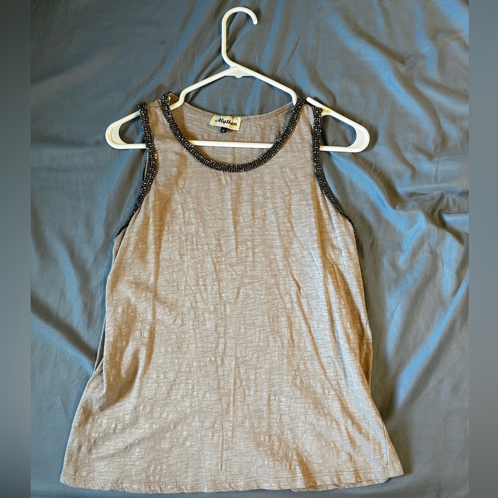 Grey Sparkly Tank Top